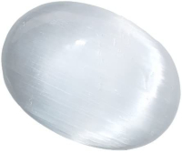 SELENIT Kristall Anti-Stress Chakra Linse ca. 6cm für Meditation, Ruhe, Entspannung.