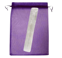 SELENIT Kristall Stab 10cm Healing Stick Anti-Stress Kristallstück für Meditation, Ruhe, Entspannung. 3-tlg Set.