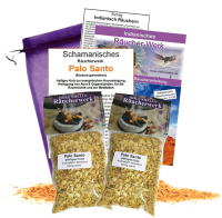 Palo-Santo Holz Granulat 2x 60ml Räucherwerk 6-tlg Set zum räuchern für Rauhnächte Schutz Hausreinigung Meditation.
