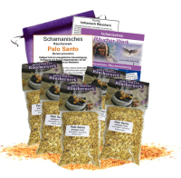 Palo-Santo Holz Granulat 5x 60ml Räucherwerk 9-tlg Set zum räuchern für Rauhnächte Schutz Hausreinigung Meditation.