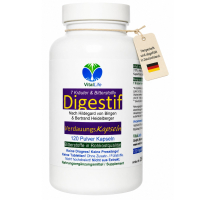 Bitterstoffe 7 Kräuter DIGESTIF 120 Kapseln - Appetitanregend, verdauungsfördernd ►Fettstoffwechsel, Leber, Galle, Durchblutung.