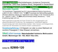 WACHOLDERBEEREN 120 Kapseln Wacholder PUR Verdauungskapseln VERDAUUNG Blähungen VÖLLEGEFÜHLE Sodbrennen NIEREN Harnwege. 100% NATUR pur [Ohne ZUSATZSTOFFE]