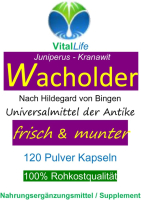 WACHOLDERBEEREN 120 Kapseln Wacholder PUR Verdauungskapseln VERDAUUNG Blähungen VÖLLEGEFÜHLE Sodbrennen NIEREN Harnwege. 100% NATUR pur [Ohne ZUSATZSTOFFE]