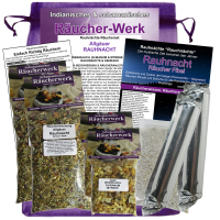 Allgäuer Rauhnacht 10-tlg Räucherset mit Heimischen Kräutern + Weihrauch, Myrrhe + Zubehör