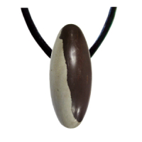 Shiva Lingam Anhänger gebohrt ca. 25mm mit Band & Zertifikat