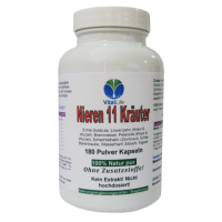 Nierenkapseln 11 Nierenkräuter 180 Nieren-Kräuter Kapseln mit GOLDRUTE - LÖWENZAHN - BRENNNESSEL uvm. [100% NATUR pur]