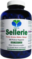 SELLERIE 360 Kapseln - BLUT Magen LEBER Darm NIEREN Blase VERDAUUNG - 100% NATUR pur. OHNE ZUSATZSTOFFE.
