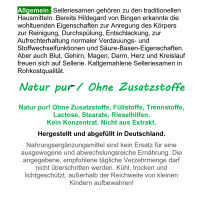 Selleriesamen Celery Seed 180 Pulver Kapseln reine Sellerie Samen nach Hildegard von Bingen. 100% NATUR pur. OHNE ZUSAZSTOFFE. OHNE FÜLLSTOFFE.