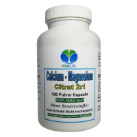 Calcium - Magnesium - Citrat 2:1, 180 Pulver Kapseln