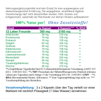12 Leber Freunde ►Die TOP 12x Leberkräuter & Bitterstoffe für Leber, Galle und Verdauung in EINEM: Artischocke, Enzianwurzel, Löwenzahnwurzel, Spargelwurzel, Klettenwurzel (Klette), Mariendistel, Kalmuswurzel, Galgant, Goldrute, Wermut, Tausendgüldenkraut