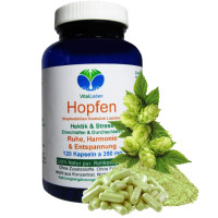 HOPFEN Hopfenblüten 120 Kapseln Wechseljahre, innere Ruhe, Entspannung 100% Natur pur. OHNE ZUSATZSTOFFE.
