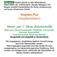 HOPFEN Hopfenblüten 120 Kapseln Wechseljahre, innere Ruhe, Entspannung 100% Natur pur. OHNE ZUSATZSTOFFE.