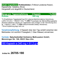 ROTKLEE 180 Kapseln natürliche Meno-Balance Isoflavone. Wechseljahre und Menopause - ZYKLUS & HARMONIE für die FRAU - NATUR pur [OHNE ZUSATZSTOFFE]