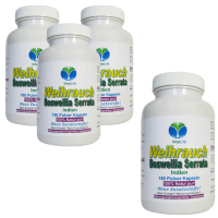 Weihrauch 720 (4x180) Kapseln Indischer Boswellia Serrata - OHNE ZUSATZSTOFFE ► 3 + 1 Dose GRATIS.