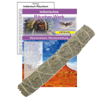 Beifuß Präriebeifuß Wüstenbeifuß XXL ca. 22cm zum räuchern - Räucherset mit Smudge Bündel, Booklet & Beschreibung.