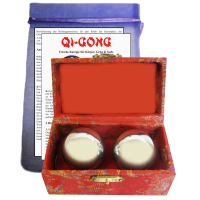 Qui Gong Kugel Paar silber ca. 3,9 cm