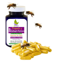 PROPOLIS + BLÜTENPOLLEN 120 Kapseln SuperKombi Superfood der Natur [OHNE ZUSATZSTOFFE]