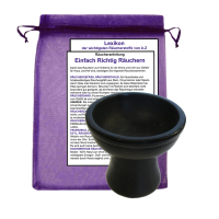 Räucherkelch Naturstein schwarz ca. 8cm