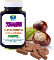 Rosskastanie Venen AKTIV 120 Kapseln Stützstrümpfe von Innen ►100% Natur pur [OHNE Zusatzstoffe]