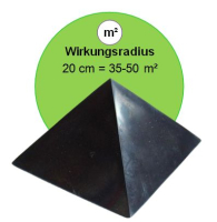 SCHUNGIT Pyramide 20 x 20cm POLIERT für SCHUTZ, NEGATIVES abschirmen, Schlafzimmer, Büro, Home-Office uvm. Inklusive TÄSCHCHEN und BESCHREIBUNG [Zazhoginskij Mine KARELIEN)