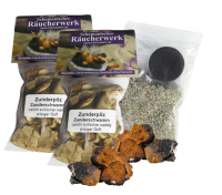 Zunderpilz Zunderschwamm 2x 50ml zum räuchern 5-tlg Räucherset mit Räucherkohle (1 Tab), Räuchersand, Anleitung.