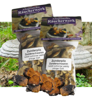 Zunderpilz, Zunderschwamm auch Feuerschwamm genannt, wird seit den Kelten zum Feuermachen brennt wie Zunder, zum Erhalt und Transport von rauchfreier Glut und als Räucherwerk z.B. zur energetischen Hausreinigung und während der Rauhnächte geräuchert. ►D
