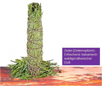 Weißer Salbei zum räuchern 7-tlg Räucher-Set + Palo Santo + Zeder + Yerba-Santa + Booklet + Beschreibung + Täschchen.