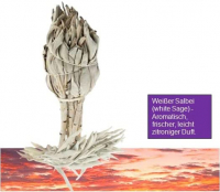 Weißer Salbei zum räuchern 7-tlg Räucher-Set + Palo Santo + Zeder + Yerba-Santa + Booklet + Beschreibung + Täschchen.