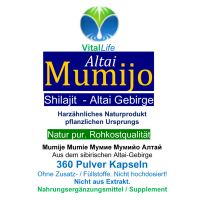 Hier bekommst Du bestes Mumijo und zwar 1:1 zu 100 Prozent Natur PUR! Kein künstlich hochdosiertes Extrakt oder Konzentrat. Genau so, wie es die Menschen seit Jahrhunderten lieben. Handgeerntet, sonnengetrocknet, ca. 12% Huminsäuren, 5% Fulvinsäure.