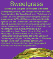 Sweetgras 2x Mariengras Süßgras Zopf Sweetgrass zum räuchern 50-60cm. Feiner vanilliger Duft. Mit Booklet, Beschreibung und Stoffsäckchen.