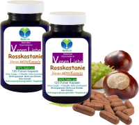 Rosskastanie Venen AKTIV 240 (2x120) Kapseln Stützstrümpfe von Innen ►100% Natur pur [OHNE Zusatzstoffe]