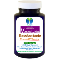 Rosskastanie Venen AKTIV 240 (2x120) Kapseln Stützstrümpfe von Innen ►100% Natur pur [OHNE Zusatzstoffe]