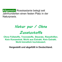 Rosskastanie Venen AKTIV 240 (2x120) Kapseln Stützstrümpfe von Innen ►100% Natur pur [OHNE Zusatzstoffe]