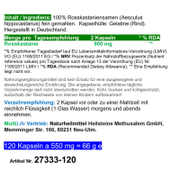 Rosskastanie Venen AKTIV 240 (2x120) Kapseln Stützstrümpfe von Innen ►100% Natur pur [OHNE Zusatzstoffe]
