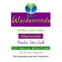 Weidenrinde 120 Kapseln Silberweide Natur Pur ohne Zusatzstoffe