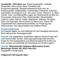 Bockshornklee 180 Kapseln Fenugreek aktiviert kalt gemahlen NATUR pur [ohne ZUSATZSTOFFE]