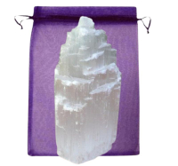 SELENIT Kristall Turm Healing Tower 15cm. Negative Energie absaugen & Stimmungsaufheller für positive Lebensenergie.