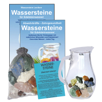 Edelsteinwasser Herz & Kreislauf 5-tlg Set Wassersteine + 0,5 Liter Krug