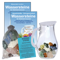 Edelsteinwasser Herz & Kreislauf 5-tlg Set Wassersteine + 1 Liter Krug