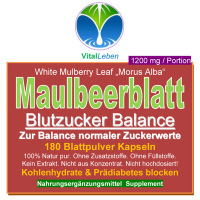 Maulbeerblatt 720 (4x180) Pulver Kapseln Natur pur OHNE Zusatzstoffe