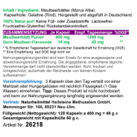 Maulbeerblatt 120 Pulver Kapseln Natur pur OHNE Zusatzstoffe
