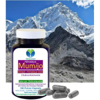 Mumijo 180 Kapseln original Shilajit Pulver GOLD des HIMALAYA kein Extrakt, kein Konzentrat, ohne Zusatzstoffe.