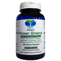 Power Greens Top 8 Chlorophyll Pflanzen 120 Pulver Kapseln