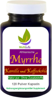 Myrrhe, Kamille und Kaffeekohle 120 Pulver Kapseln