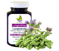 LUNGENKRAUT Pur 180 Kapseln Lungenkraft - Lunge & Atemwege NATÜRLICH verwöhnen [OHNE ZUSATZSTOFFE]
