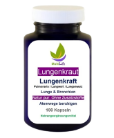 Geflecktes Lungenkraut Rauchentwöhnung Atemwegsbeschwerden Pulmonariae Erkältung Raucherlunge Staublunge Pulmonaria officinalis 120 Kapseln Lungenkraft Lungenwurz Lungwort Lunge Atemwege Bronchien Atmung Hildegard von Bingen