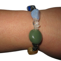 Chakra Trommelstein Armband ca. 15mm Steine