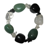 Auraschutz Armband aus Bergkristall Turmalin Hämatit und Aventurin