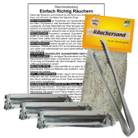 Räuchern für Anfänger 10-tlg STARTERSET mit Weihrauch, Myrrhe, Räucherkelch, Räucherzange, Räucherkohle, Räucherzubehör, Räucheranleitung, Täschchen.