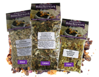 Energetische HAUSREINIGUNG räuchern 10-TLG Räucherset 3x Räuchermischungen zur RAUMREINIGUNG & RAUMHARMONISIERUNG mit Räucherschale, komplettem Räucherzubehör, Anleitung, Beschreibung, Täschchen.